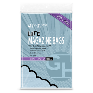 Guardhouse Shield - Comic Storage - Bags - LIFE Magazine Size 11-1/8" x 15-1/8" (100 ct.)