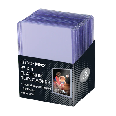 Ultra Pro - Card Storage - Toploaders - 3" x 4" Clear Platinum 35 pt. Card Holder (25 ct.)