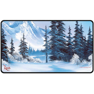 (NOT FOR SALE UNTIL 12/31/25) Playmat - Ultra Pro - Stitched Edge - Bob Ross - Winter Paradise