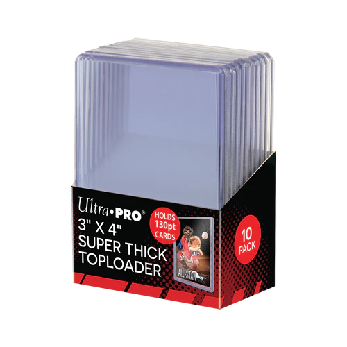 Ultra Pro - Card Storage - Toploaders - 3" x 4" Super Thick 130 pt. Card Holder (10 ct.)