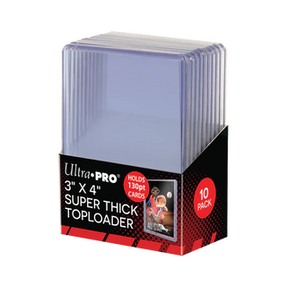 Ultra Pro - Card Storage - Toploaders - 3" x 4" Super Thick 130 pt. Card Holder (10 ct.)