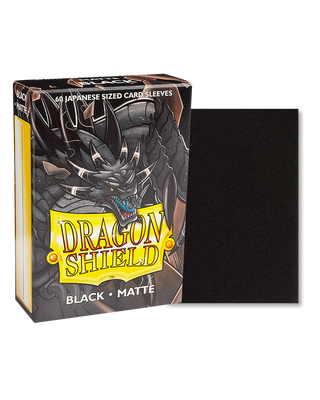 Deck Sleeves (Small) - Dragon Shield - Japanese - Matte - Black (60 ct.)