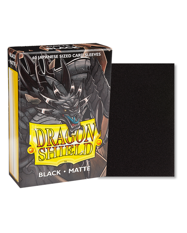 Deck Sleeves (Small) - Dragon Shield - Japanese - Matte - Black (60 ct.)