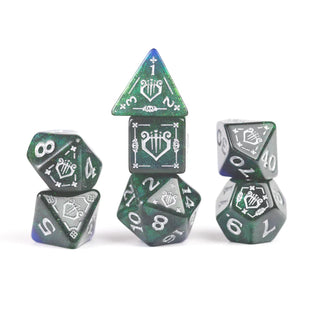 Dice - Sirius - Polyhedral RPG Set (7 ct.) - 16mm - Adventure Dice - Bard Blue