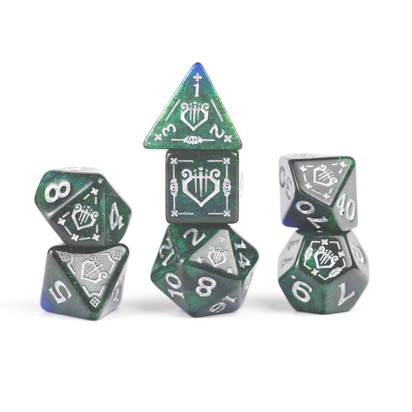 Dice - Sirius - Polyhedral RPG Set (7 ct.) - 16mm - Adventure Dice - Bard Blue