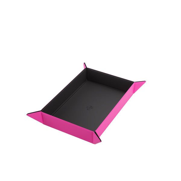 Dice Tray - Gamegenic - Magnetic Rectangular - Black/Pink