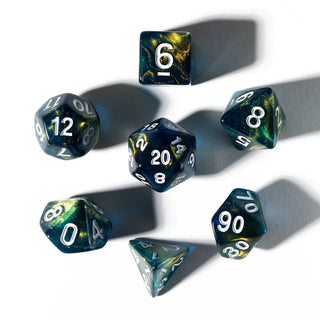 Dice - Sirius - Polyhedral RPG Set (7 ct.) - 16mm - Treasure Series - Onyx