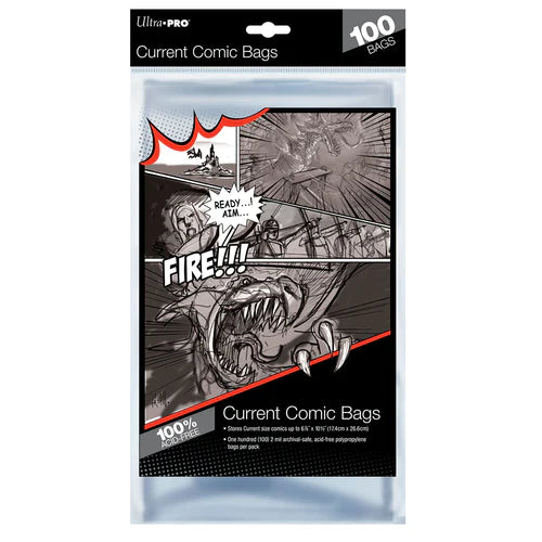 Ultra Pro - Comic Storage - Bags - Current/Modern Age Size 6-7/8" x 10.5" (100 ct.)