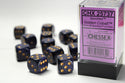 Dice - Chessex - D6 Set (12 ct.) - 16mm - Speckled - Golden Cobalt