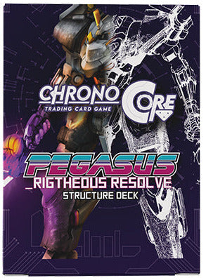 (NOT FOR SALE UNTIL 02/12/2026) Chrono Core TCG - SD02 Pegasus - Righteous Resolve Structure Deck
