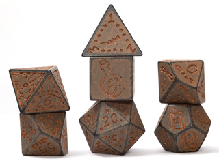 Dice - Sirius - Polyhedral RPG Set (7 ct.) - 16mm - Illusory Stone - Granite