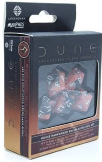 Dice - Modiphius Entertainment - Dune: Adventures in the Imperium RPG – House Harkonnen Dice Set