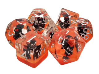 Dice - Old School - Polyhedral Set (7 ct.) - Demon - Red