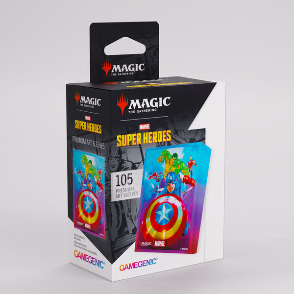 Deck Sleeves - Gamegenic - Premium Art Sleeve - MtG - Marvel Super Heroes - Captain America, Team Leader (105 ct.)