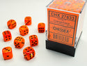 Dice - Chessex - D6 Set (36 ct.) - 12mm - Vortex - Orange/Black