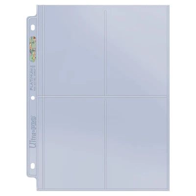 Ultra Pro - Card Storage - Pages - 4-Pocket Platinum Series Pages 3 1/2" x 5 1/4" (100 ct.)