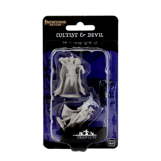 Pathfinder Deep Cuts Unpainted Miniatures - Cultist & Devil