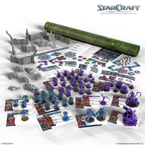 (NOT FOR SALE UNTIL 08/07/2026) StarCraft Tabletop Miniatures Game - Two Player Starter Set - Founders Edition