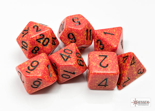 Dice - Chessex - Polyhedral Set (7 ct.) - 16mm - Speckled Fire