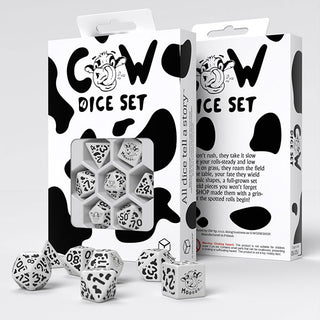 (NOT FOR SALE UNTIL 10/15/2025) Dice - Q-Workshop - Cow Dice Set - MOOzilla (7 ct.)