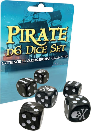 Dice - Steve Jackson Games - D6 Set (6 ct.) - 16mm - Pirate
