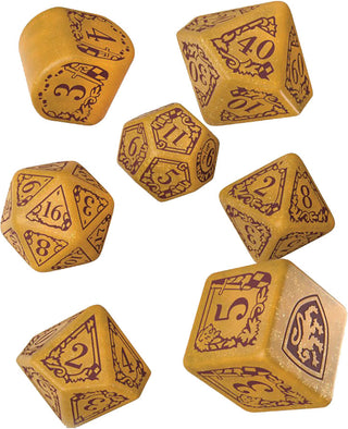 Dice - Q-Workshop - Polyhedral Set (7 ct.) - 16mm - Harry Potter - Gryffindor Modern Dice Set - Gold