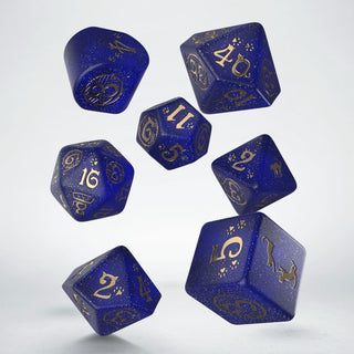 Dice - Q-Workshop - Polyhedral Set (7 ct.) - 16mm - Cats Dice Set - Meowster