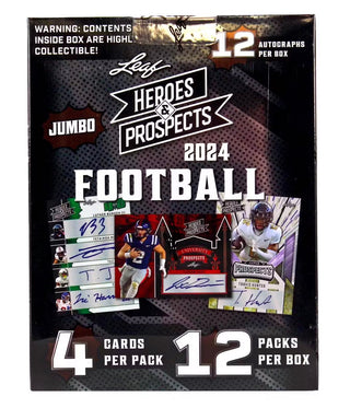 2024 Leaf Heroes & Prospects Football Jumbo Box