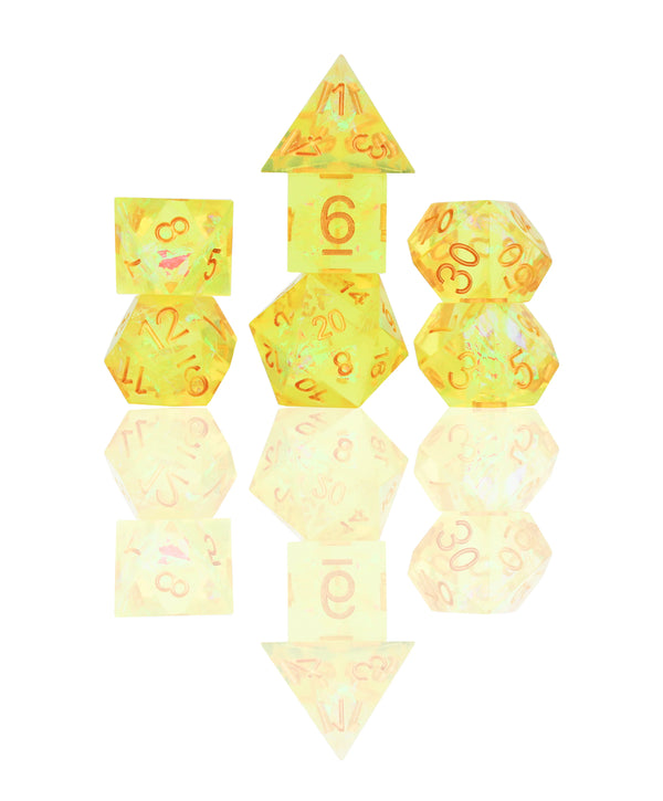 Dice - Sirius - Polyhedral RPG Set (7 ct.) - 16mm - Sharp Fairy Yellow