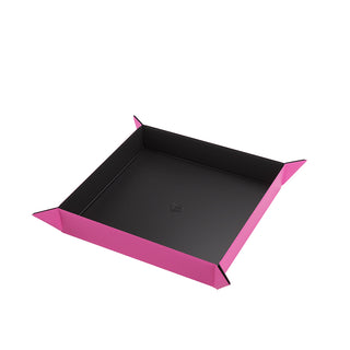 Dice Tray - Gamegenic - Magnetic Square - Black/Pink
