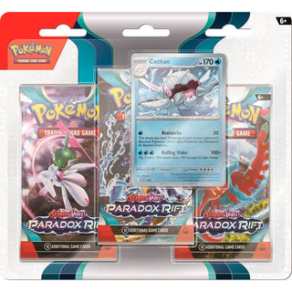 Pokémon TCG - Scarlet & Violet Set 4 - Paradox Rift (SV04) - 3-Pack Blister (Cetitan)