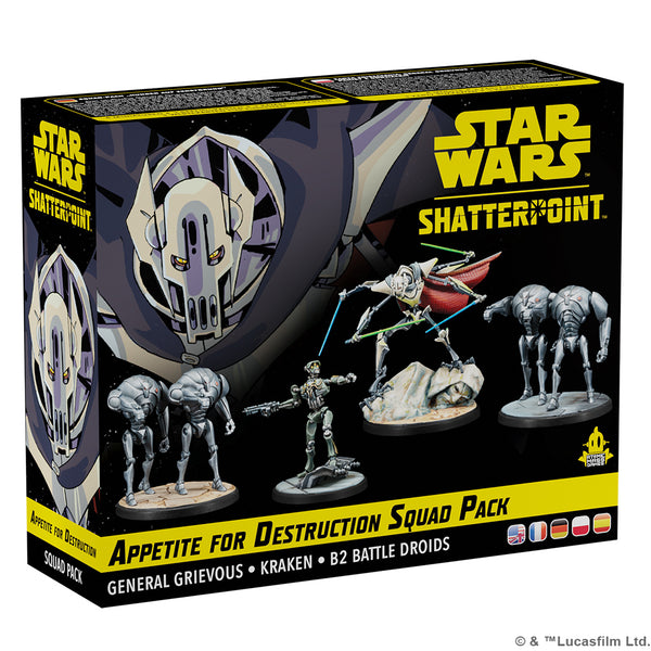 Star Wars Shatterpoint - Appetite for Destruction Squad Pack - General Grievous - Kraken - B2 Battle Droids