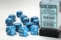 Dice - Chessex - D6 Set (12 ct.) - 16mm - Opaque - Light Blue/White