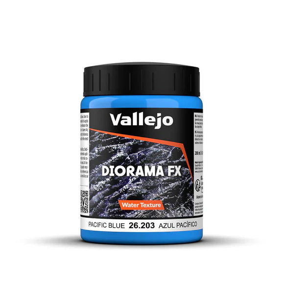 Painting - Vallejo - Diorama FX - Water Texture - Pacific Blue (200 ml)