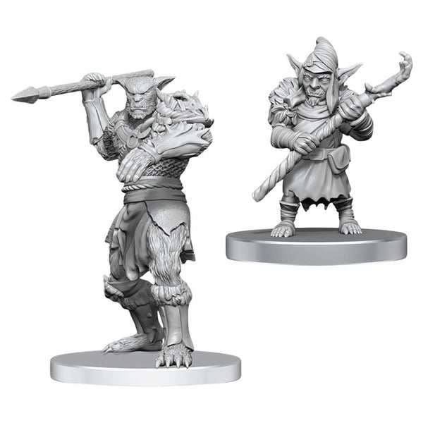 D&D - Nolzur's Marvelous Unpainted Miniatures - Bugbear Stalker & Goblin