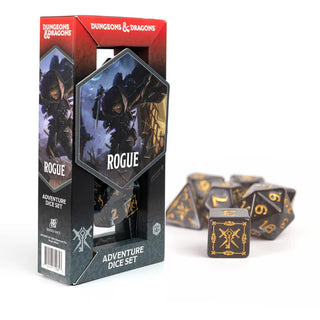 Dice - Sirius - Polyhedral RPG Set (15 ct.) - 16mm - Adventure Dice - Rogue Black