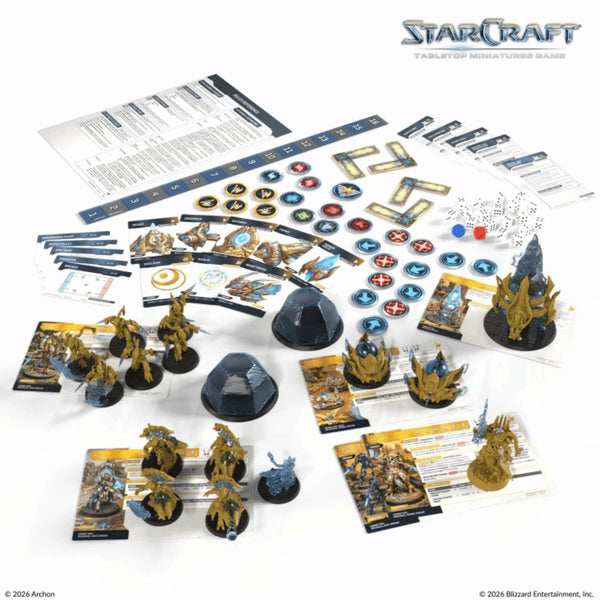 (NOT FOR SALE UNTIL 08/07/2026) StarCraft Tabletop Miniatures Game - Protoss Starter Set - Founders Edition