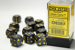 Dice - Chessex - D6 Set (12 ct.) - 16mm - Speckled - Urban Camo