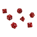 Dice - Ultra Pro - Polyhedral Set (7 ct.) - Heavy Metal - Dungeons & Dragons - Red/White
