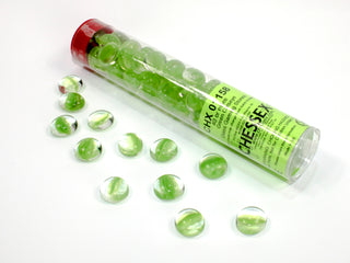 Counters - Chessex - Glass Stones - Green Catseye