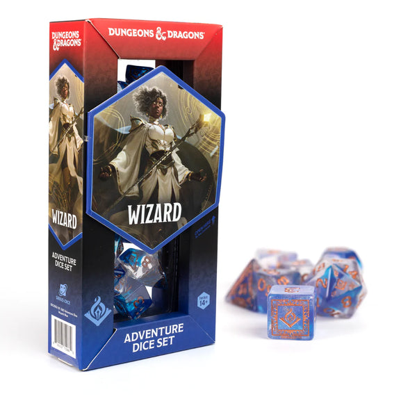 Dice - Sirius - Polyhedral RPG Set (14 ct.) - 16mm - Adventure Dice - Wizard Blue (Refresh)