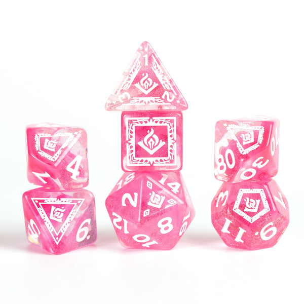 Dice - Sirius - Polyhedral RPG Set (7 ct.) - 16mm - Adventure Dice - Wizard Fuchsia