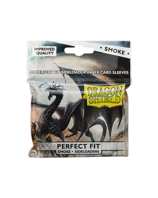 Deck Sleeves (Fit) - Dragon Shield - Perfect Fit - Side-Loading - Smoke (100 ct.)