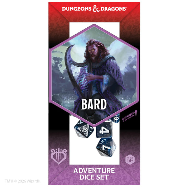 Dice - Sirius - Polyhedral RPG Set (14 ct.) - 16mm - Adventure Dice - Bard Blue/Black