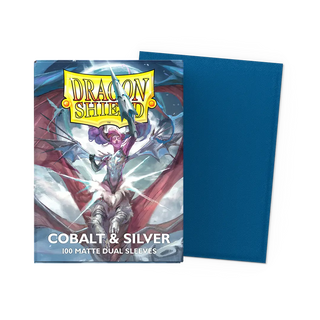 Deck Sleeves - Dragon Shield - Matte Dual - Anniversary Special Edition - Cobalt/Silver (100 ct.)