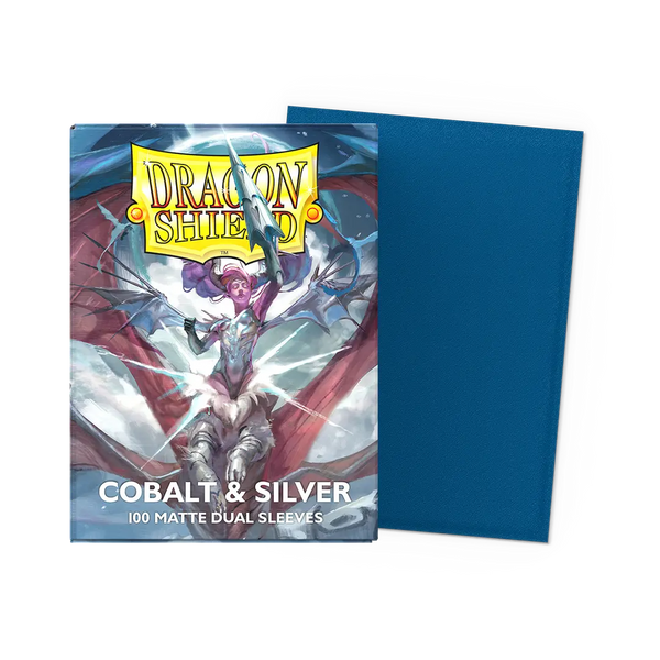 Deck Sleeves - Dragon Shield - Matte Dual - Anniversary Special Edition - Cobalt/Silver (100 ct.)