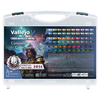 Painting - Vallejo - True Metallic Metal - Complete Brush Collection Paint Set (Adepticon 2026 Special Edition)