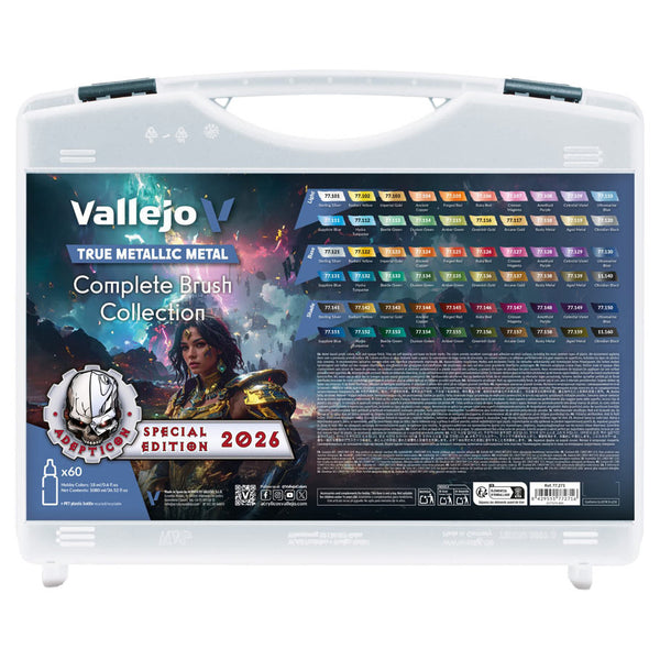 Painting - Vallejo - True Metallic Metal - Complete Brush Collection Paint Set (Adepticon 2026 Special Edition)