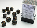Dice - Chessex - D6 Set (36 ct.) - 12mm - Opaque - Black/Gold