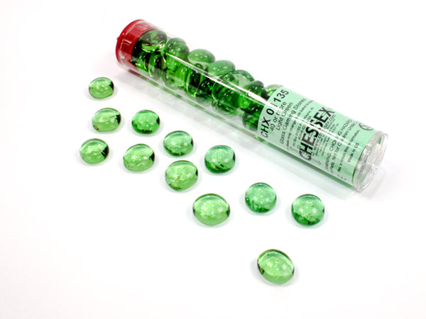 Counters - Chessex - Glass Stones - Crystal Light Green